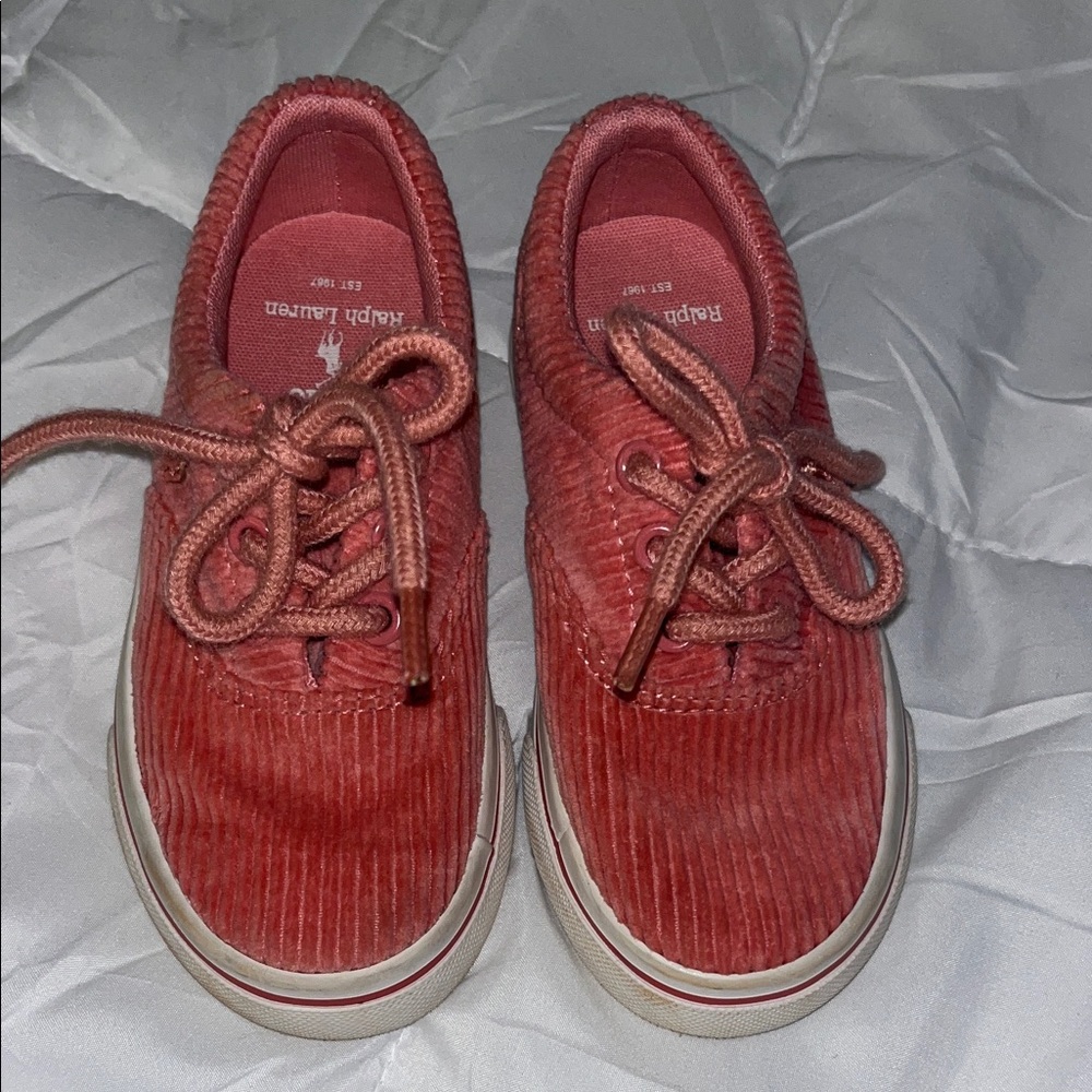Ralph Lauren Kids Rose Keaton II Corduroy Sneakers size 8